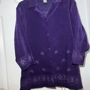 Jane Ashley Deep Purple Shirt